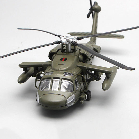 Black Hawk Gunship Alloy Military Model Helicopter