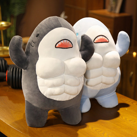 Plush Muscular Shark Male Doll