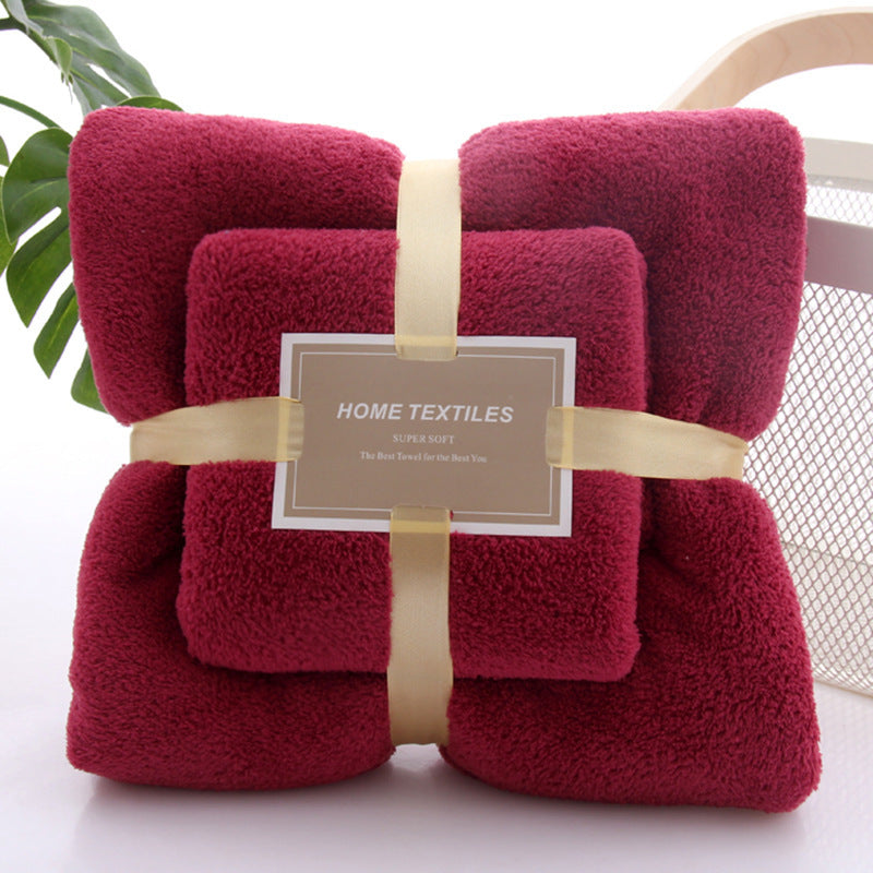 Baby Coral fleece bath towel set