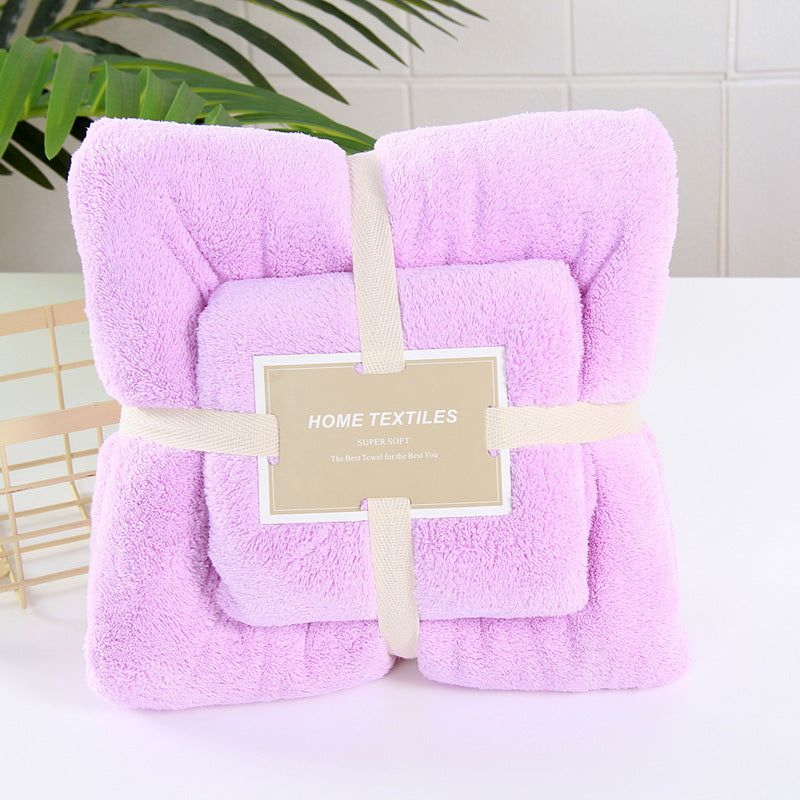 Baby Coral fleece bath towel set