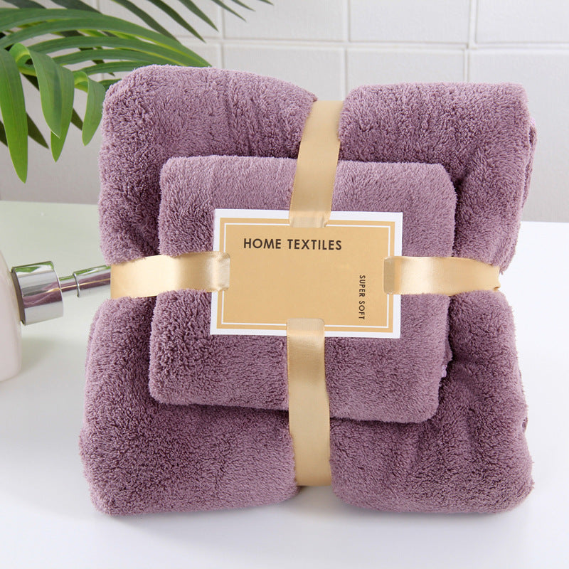 Baby Coral fleece bath towel set