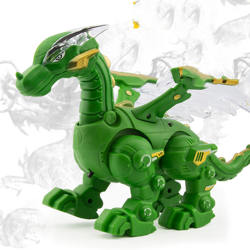 Electric Spray Mechanical Dinosaur Model Multifunctional Sound And Light Toy