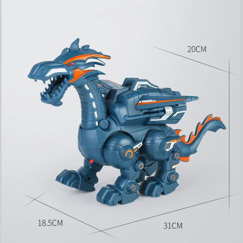 Electric Spray Mechanical Dinosaur Model Multifunctional Sound And Light Toy