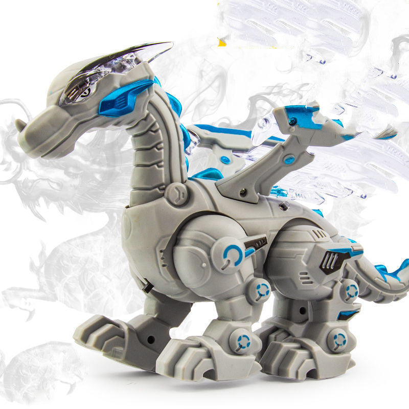 Electric Spray Mechanical Dinosaur Model Multifunctional Sound And Light Toy