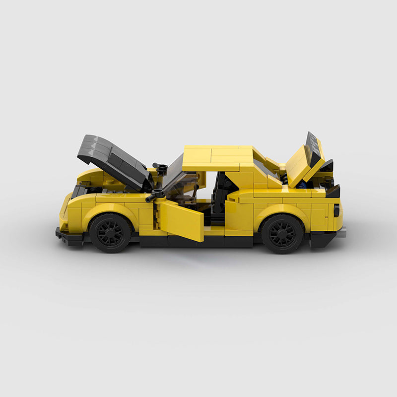 Small Particle Building Block Challenger Sports Car Model