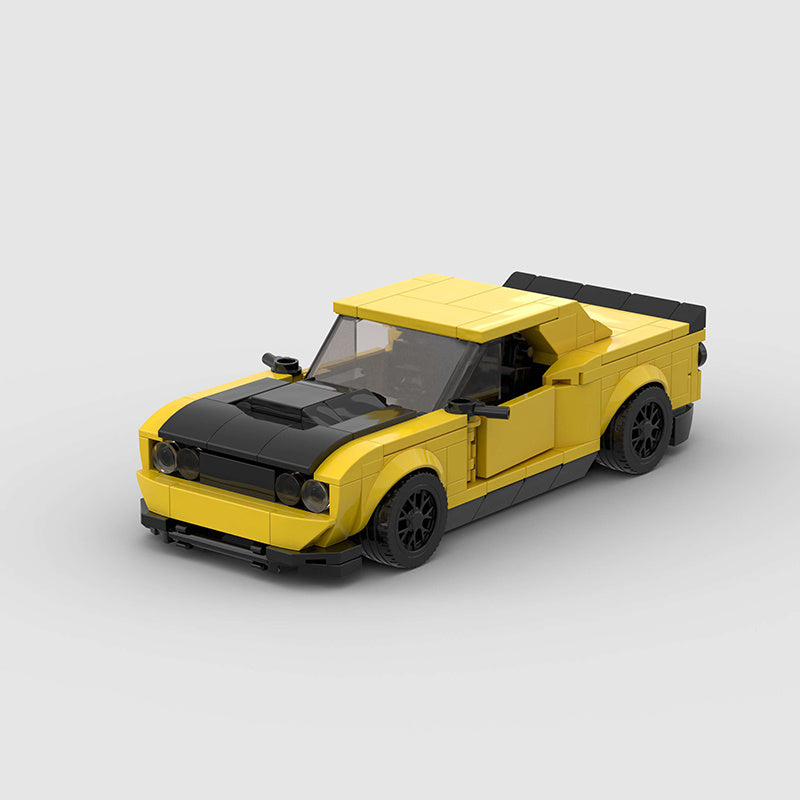 Small Particle Building Block Challenger Sports Car Model