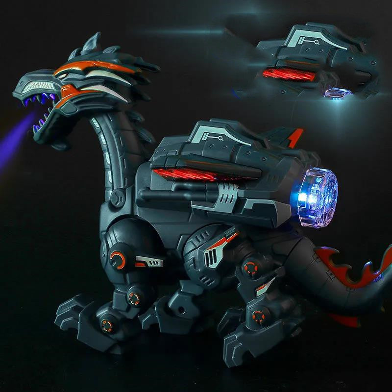 Electric Spray Mechanical Dinosaur Model Multifunctional Sound And Light Toy