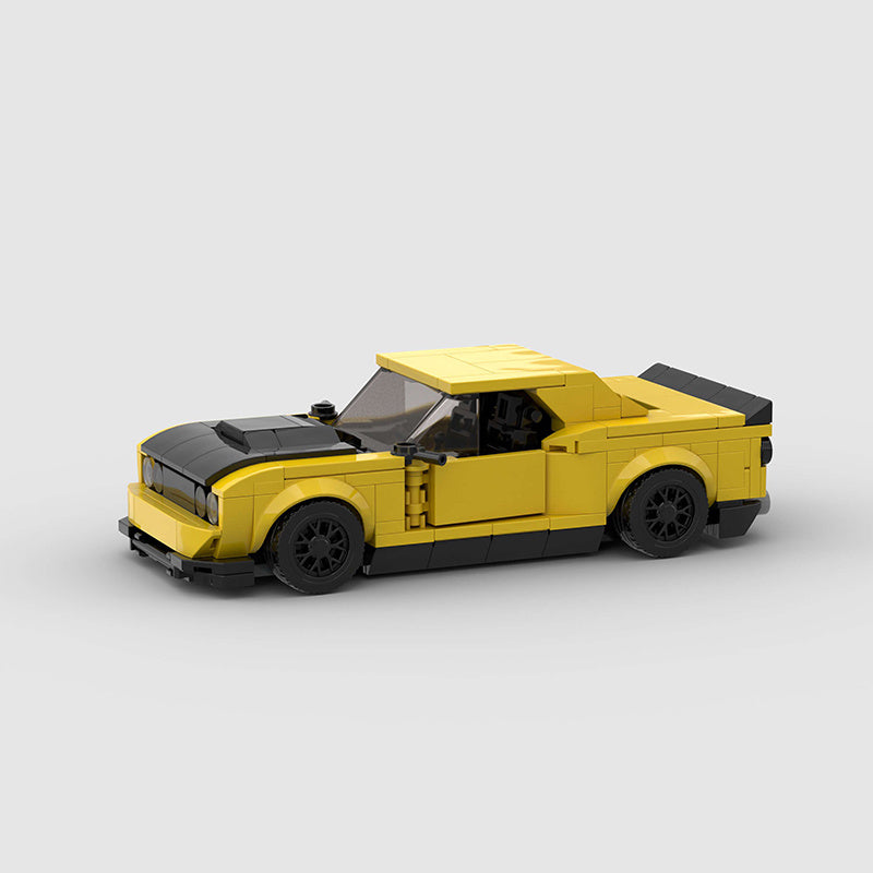 Small Particle Building Block Challenger Sports Car Model