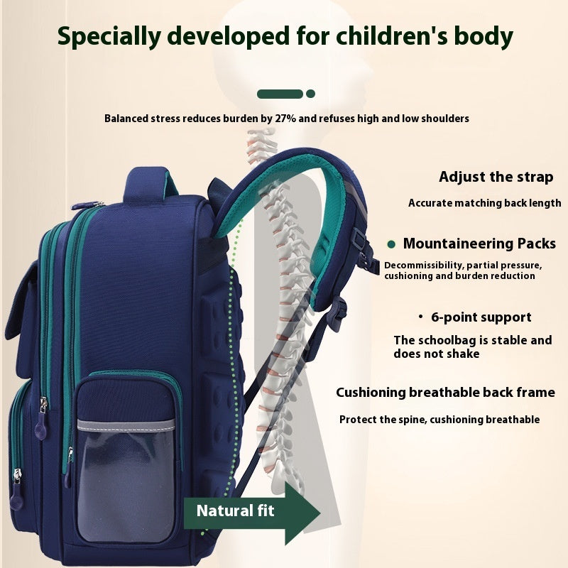 Children's Burden-free Spine-protective Backpack