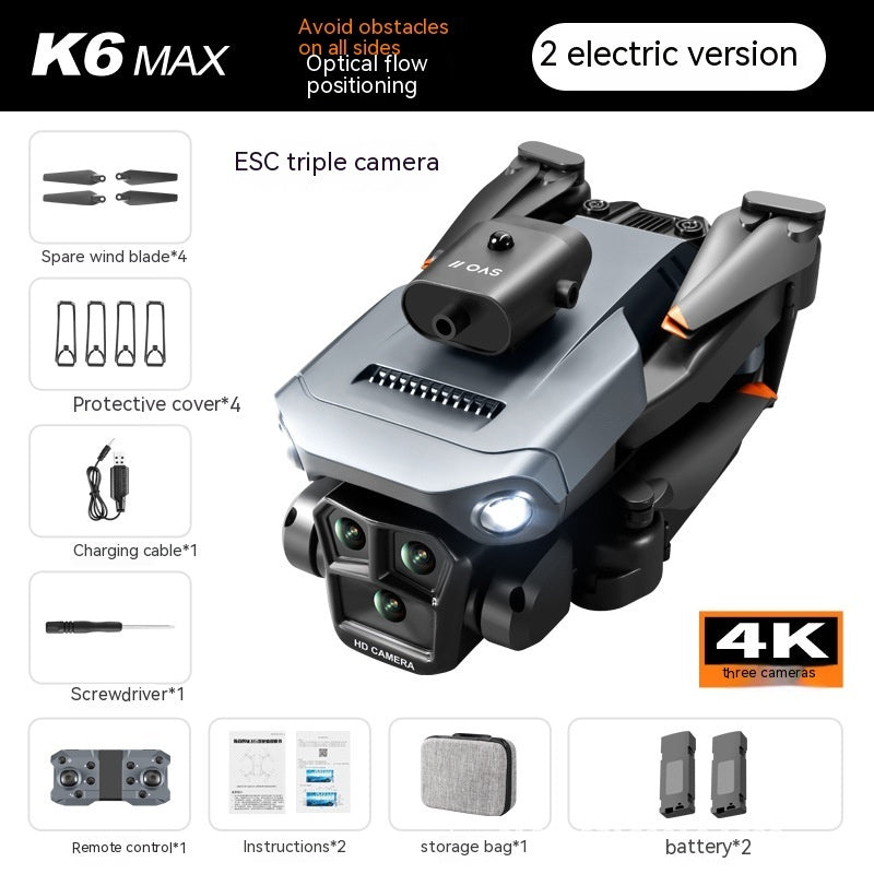 K6 MAX UAV Three-camera HD Aerial Photography Obstacle Avoidance Drone