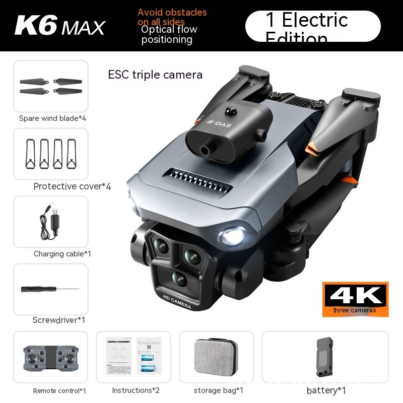 K6 MAX UAV Three-camera HD Aerial Photography Obstacle Avoidance Drone