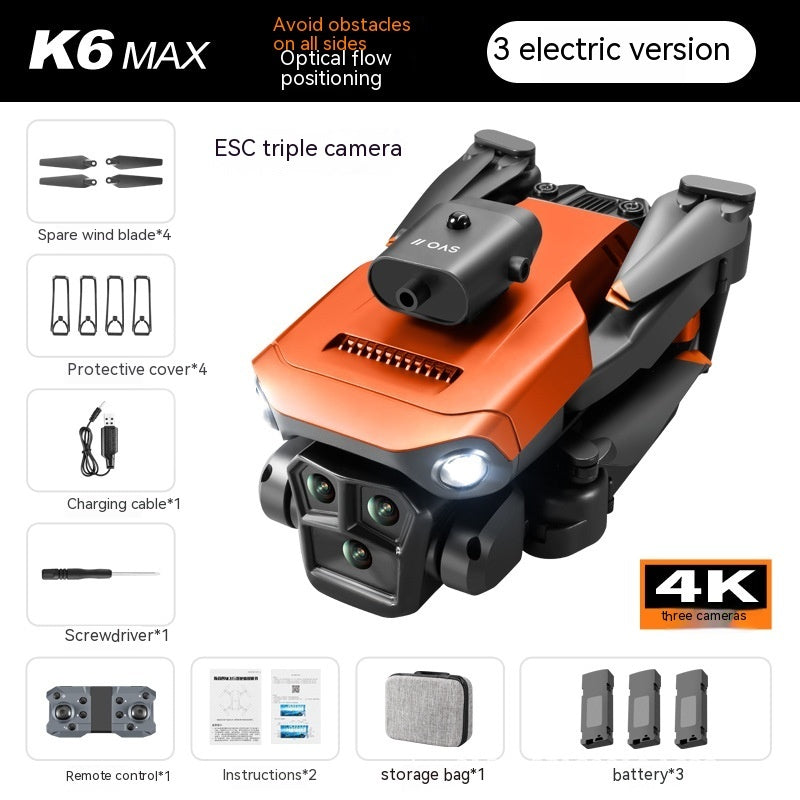 K6 MAX UAV Three-camera HD Aerial Photography Obstacle Avoidance Drone