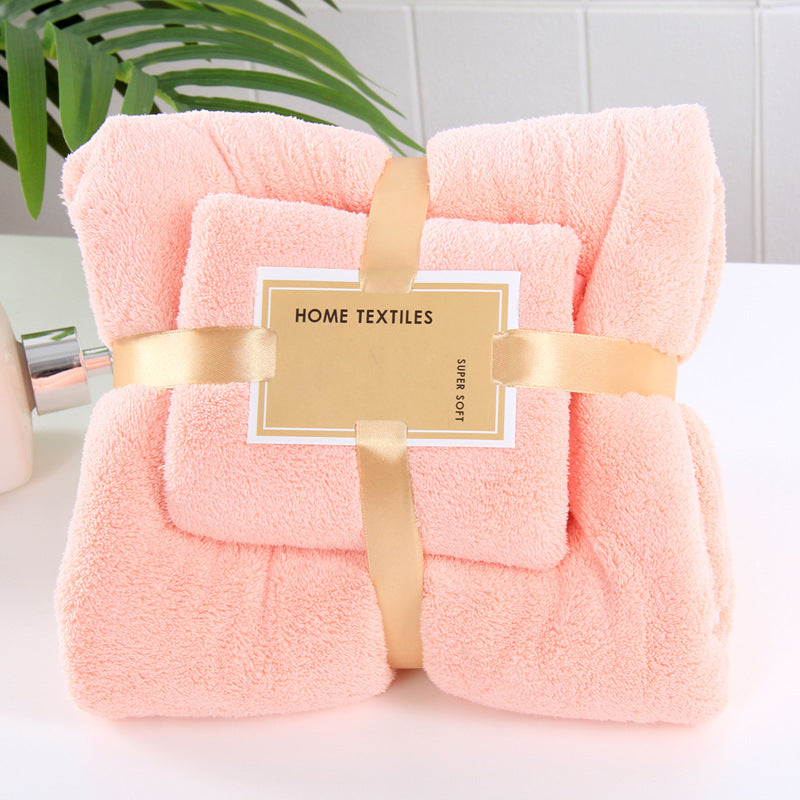 Baby Coral fleece bath towel set