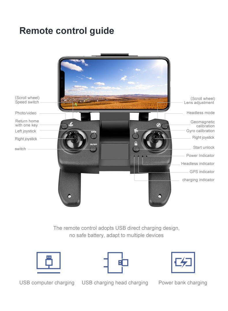 Dual Camera Quadcopter Automatically Returns To Home Drone