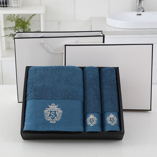 Baby Simple Cotton 2 Towel 1 Bath Towel Set