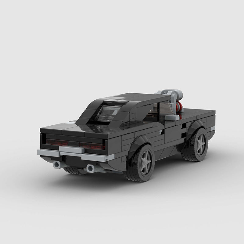 Small Particle Horse Sports Car Moc Puzzle