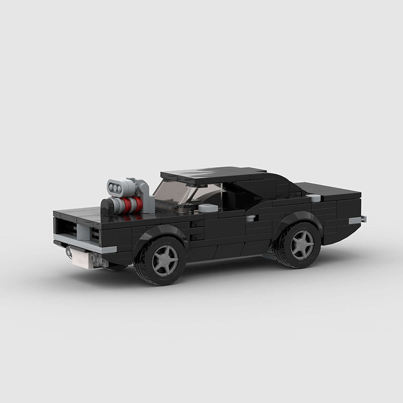 Small Particle Horse Sports Car Moc Puzzle