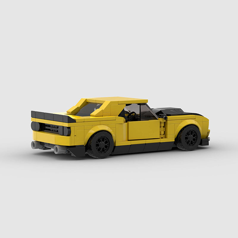 Small Particle Building Block Challenger Sports Car Model