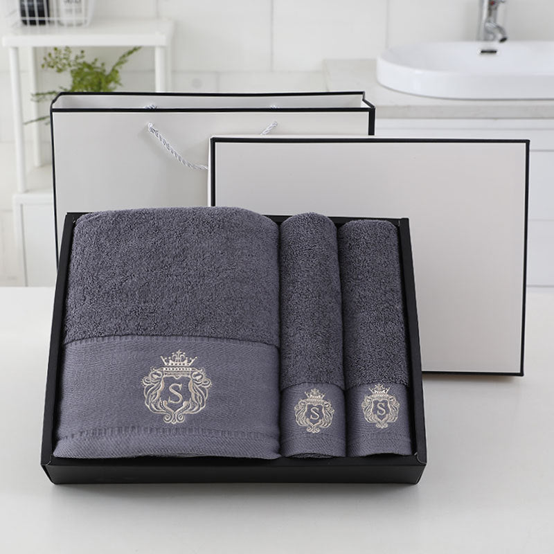 Baby Simple Cotton 2 Towel 1 Bath Towel Set