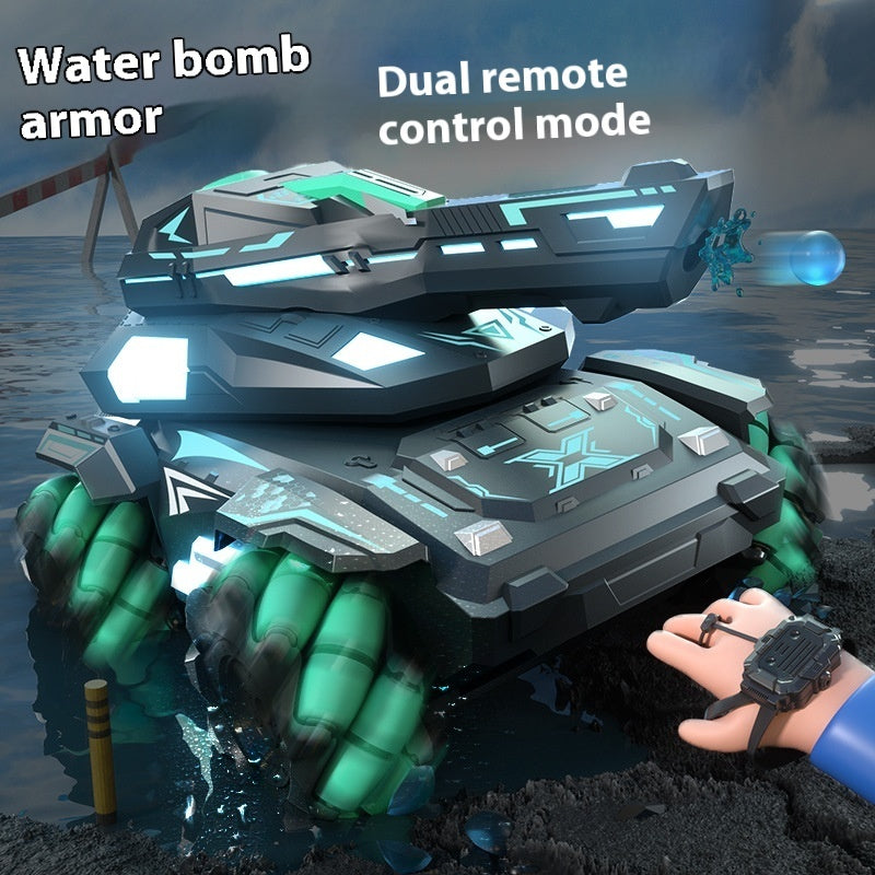 Armored Stunt Water Bomb Tank Children Remote Control Car Toy